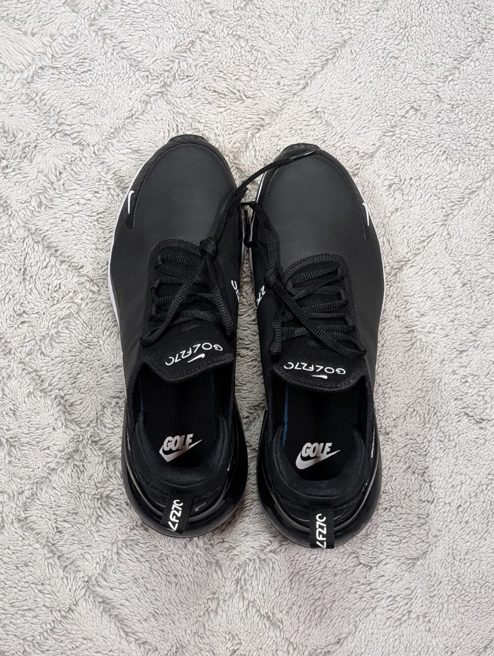 Nike Air Max 270 Black White Golf Sneakers Mens Size 8.5 CK6483-001 NEW - Picture 5 of 7